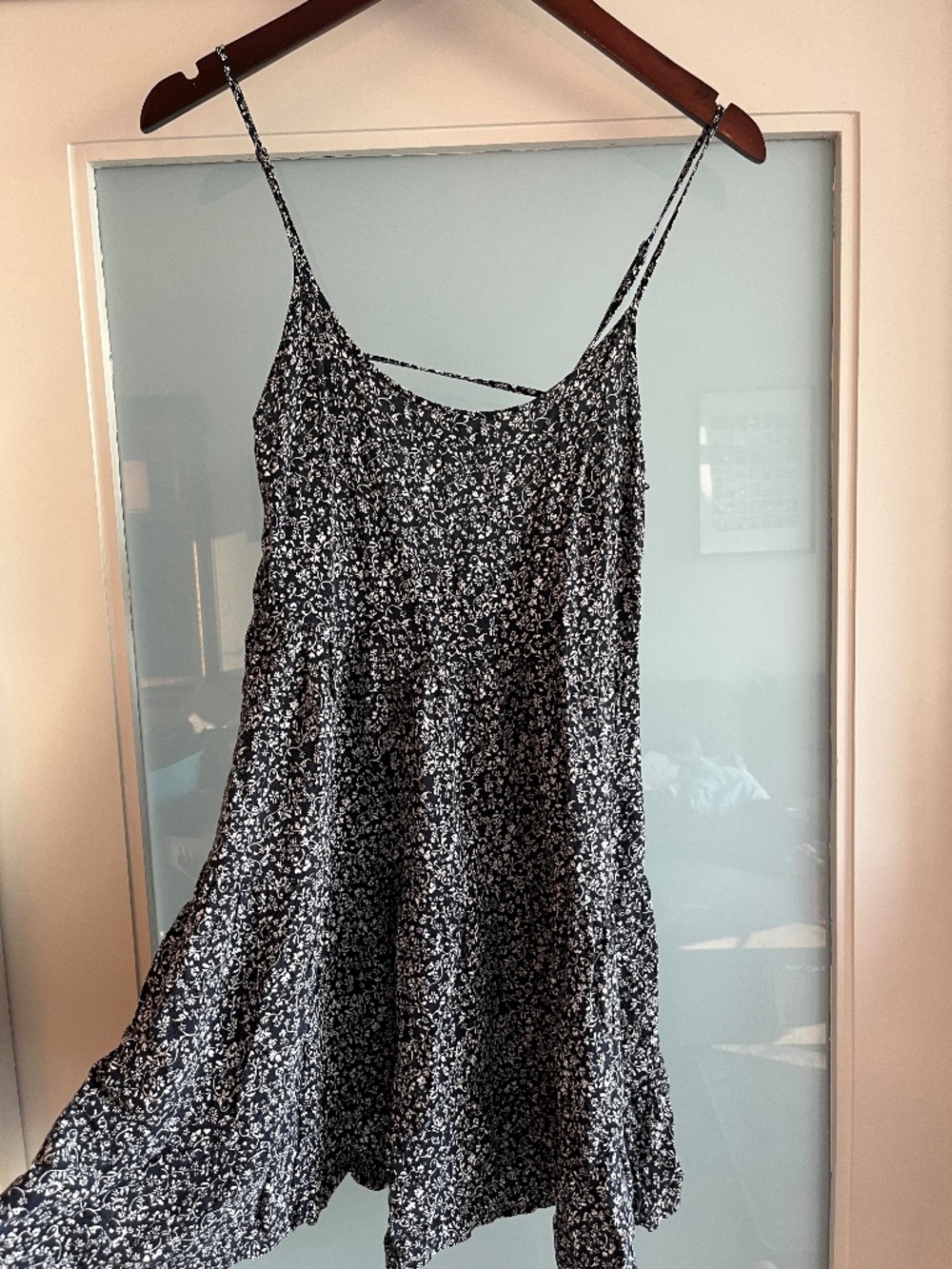 Black Floral Mini Dress